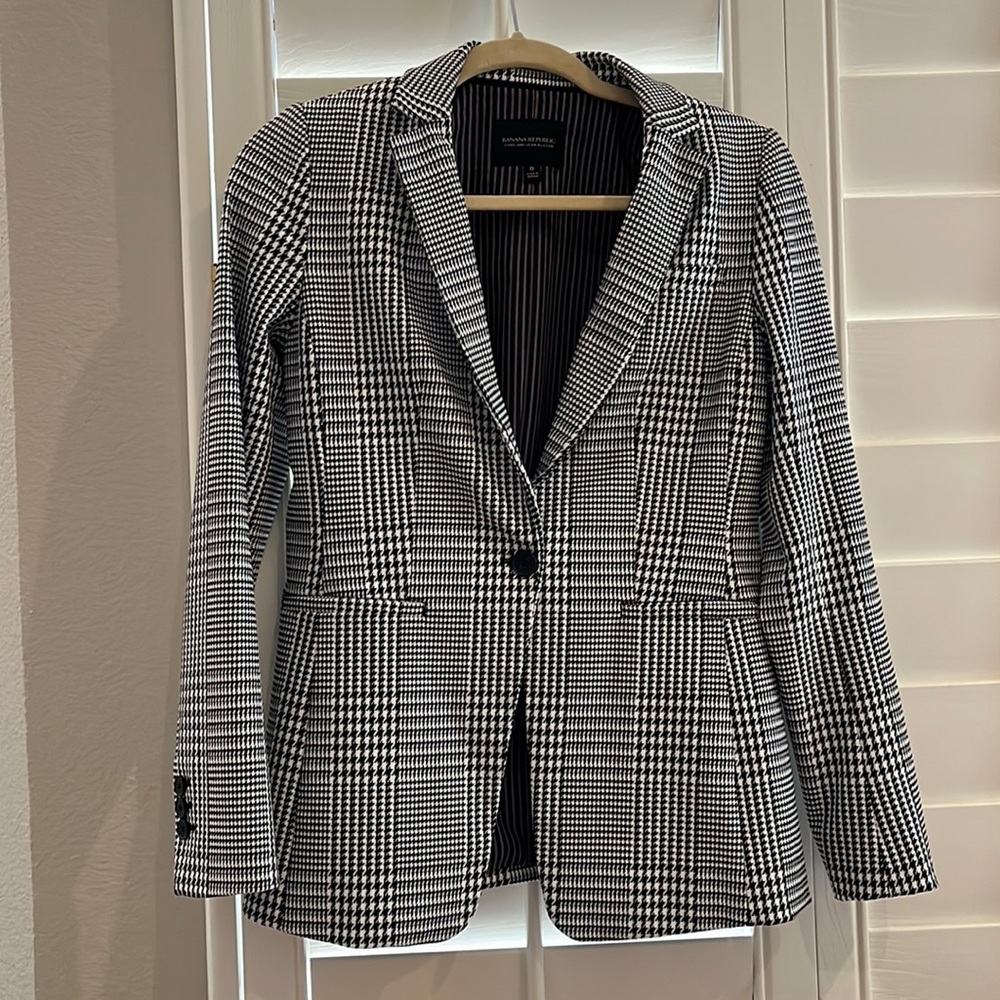 Banana Republic Houndstooth Blazer Suit Jacket